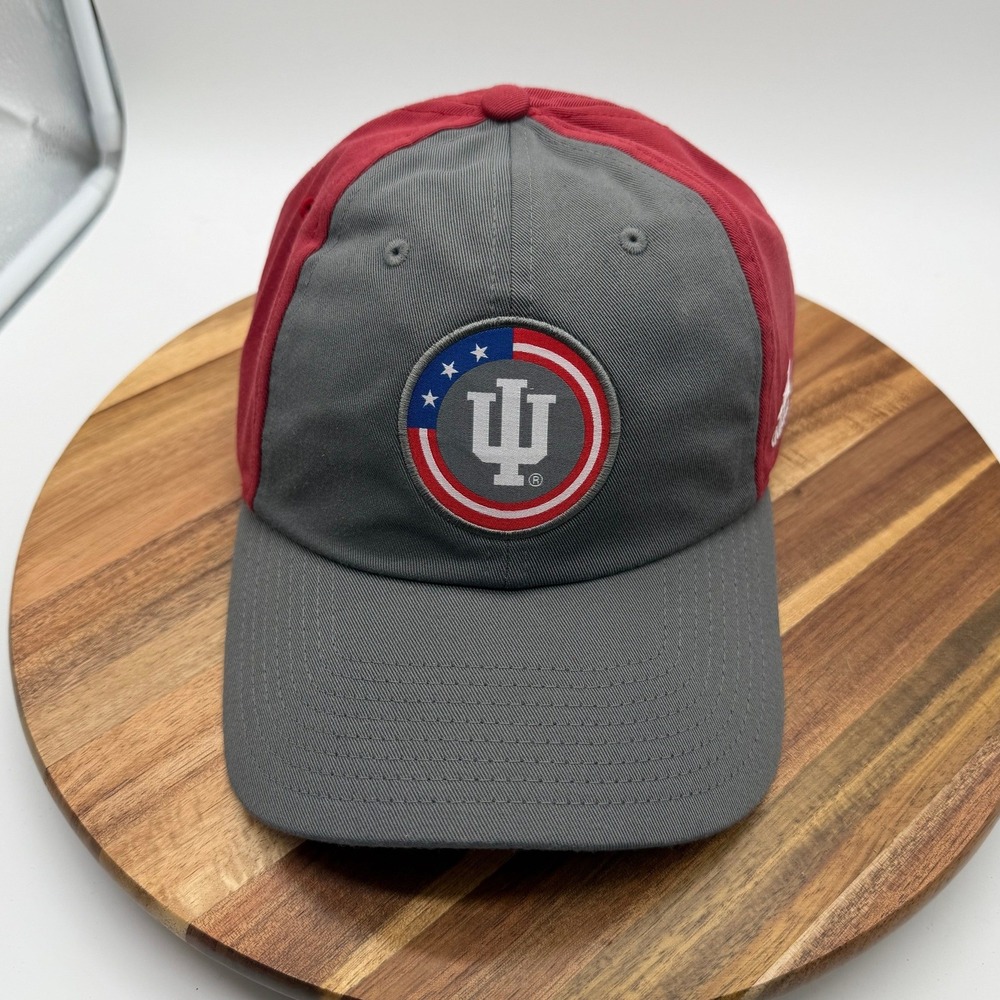 Adidas Indiana University Hoosiers Military Appreciation Hat Gray Red OSFM 2587